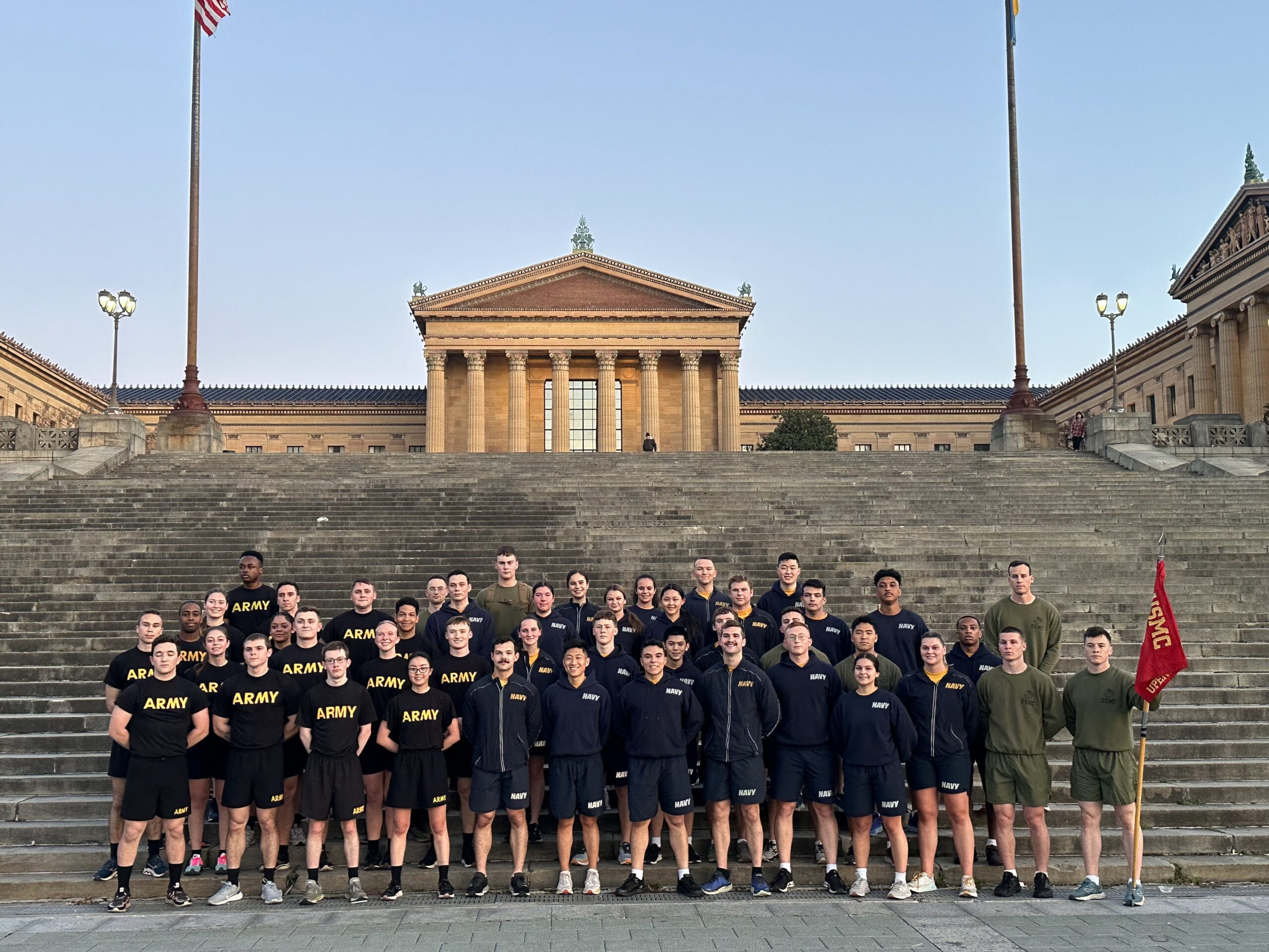 Philadelphia Navy and Army ROTC at Philadelphia Museum of Art